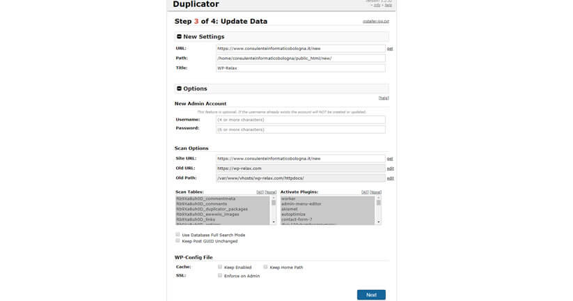 creare un clone del tuo sito wordpress figura 9